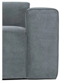 Сив ъглов диван от рипсено кадифе (десен ъгъл) Sting – Scandic