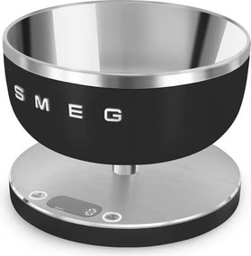 Кухненска везна Smeg Collezione KSC01BLMWW, До 5 кг/5 л, ТАРА, LED дисплей, Противоплъзгаща се основа, Автономия до 36 часа, Черен мат