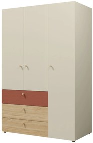 Гардероб Yuki 3-врати-Корал