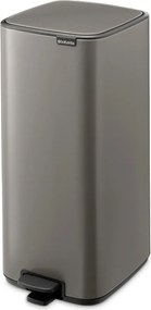 Сиво стоманено кошче за боклук с педал 30 l Bo – Brabantia