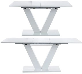 Бяла сгъваема маса за хранене Aaron, 140 x 90 cm - Støraa