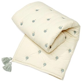 Светложълто/синьо олекотено бебешко одеяло от органичен памук 90x120 cm Balloon – Cam Cam Copenhagen