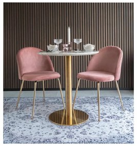 Кръгла маса за хранене с мраморен плот ø 70 cm Bolzano - House Nordic