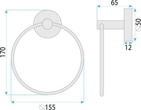 Закачалка за баня Ring 6610 Modern Copper