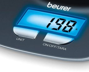 Кухенска везна с купа Beurer KS 25, 3кг., 1.2 литра, Дигитален дисплей, Безцветен/Черен