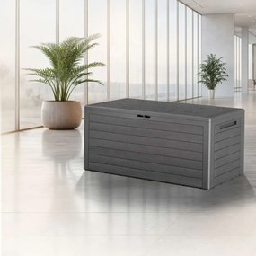Градинска кутия за съхранение WOODY 280 л - сива, водоустойчива, с възможност за заключване