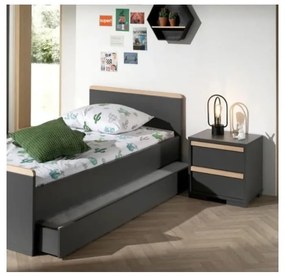 Тъмносиво детско нощно шкафче London – Vipack