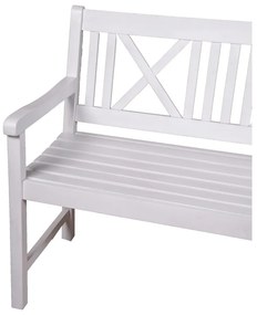 Бяла градинска пейка от масивно дърво Malmö – Garden Pleasure