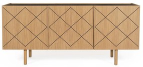 Комод с чекмеджета в дъбов декор Ramalade Porto - Woodman