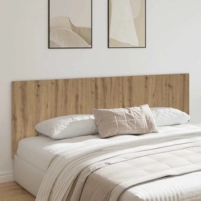 856831 vidaXL Стенна табла за легло дъб артизан 240x1,5x80 см инженерно дърво