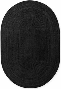 Черен двустранен ръчно изработен ютен килим 160x230 cm Braided – Hanse Home