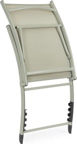 Кафяво-сив градински шезлонг метален Taylor – Bizzotto