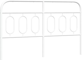 377200 vidaXL Метална резервна табла за легло, бяла, 150 см