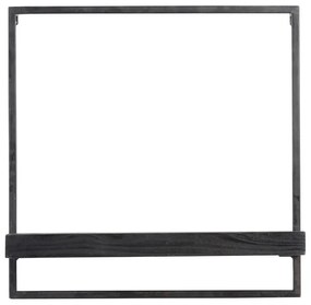 Матиран черен рафт от елхово дърво Maddison - Light &amp; Living