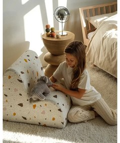 Бял детски стол от букле и шенил Terrazzo Cloud – Wigiwama