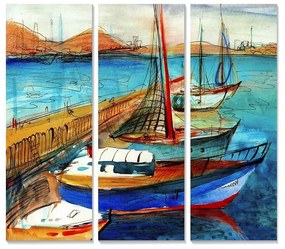 Картини в комплект от 3 бр. 20x50 cm Sailing - Wallity