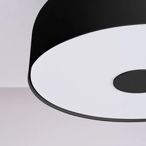 Черно осветително тяло за таван ø 30 cm Blacko – Sollux