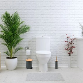 Тъмносиво стоманено кошче за боклук с педал 5 l Adonis – Spirella