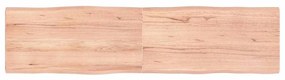 363968 vidaXL Плот за маса светлокафяв 160x40x(2-4) см обработен масивен дъб
