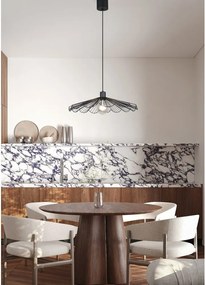 Черно метално висящо осветително тяло с метален абажур ø 50 cm Margarita – Reality