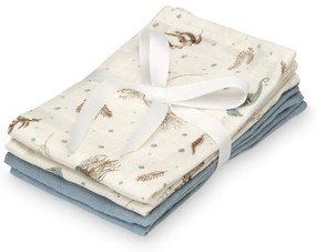 Светложълти кърпи от органичен памук в комплект от 4 бр. 30x30 cm Sea Garden – Cam Cam Copenhagen