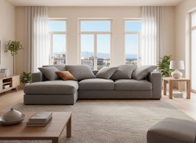 Ъгъл диван Pilo-Customizable-225φ 145β cm.-Light gray (Star4614)