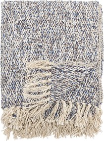 Сиво-синьо одеяло със смес от лен 130x160 cm Ocean – Bloomingville