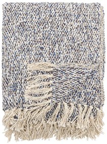 Сиво-синьо одеяло със смес от лен 130x160 cm Ocean – Bloomingville