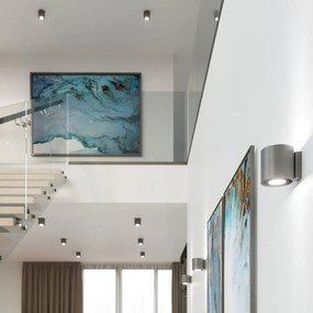 Тъмносива стенна лампа ø 10 cm Roda – Sollux