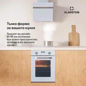 Klarstein Фурна SmartSlim, Slim дизайн, 9 функции, обем 49 литра, лесно почистване, EEK A