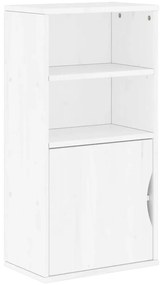 4103596 vidaXL Страничен шкаф ODDA White 40x24x79 cm Масивна дървесина Бор