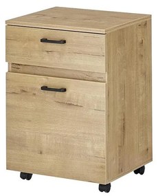 Офисен мобилен шкаф MIRANE, дъб