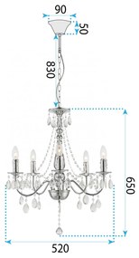 ЛАМПА EBT014-5CP CHROME