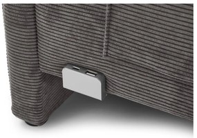 Антрацитно тапицирано ъглово детско легло 140x200 cm с място за съхранение с включена подматрачна рамка Cool – Meise Möbel