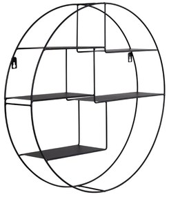 Черен двуетажен метален рафт Genk - House Nordic