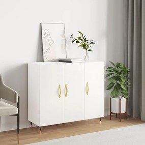 828084 vidaXL Сайдборд, бял, 90x34x80 см, инженерно дърво