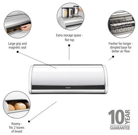 Стоманена кутия за хляб Roll Top – Brabantia