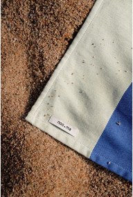 Светложълта/синя памучна плажна кърпа 100x160 cm Su – noo.ma