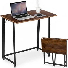 Сгъваема работна маса в стил Loft 80 x 45 cm Кафяво
