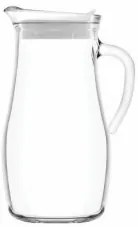 Стъклена кана с бял капак h24,58см 1,8л MIS 180-PK0002 - Lav