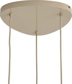 Macaron Retro 6-Light Pendant Lamp with Taupe Metal Shades