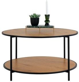 Кръгла масичка за кафе с дъбов плот в естествен цвят ø 80 cm Vita - House Nordic