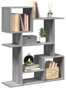 858125 vidaXL Разделител за стая / библиотека, сив сонома, 92x29x112 см