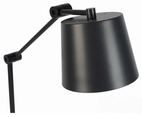 Черна подова лампа с метален абажур (височина 135 cm) Hajo – White Label