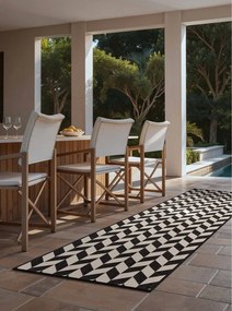 Черна/кремава пътека за открито и закрито 80x200 cm Haringey Terrick – Ted Baker