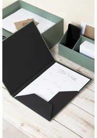 Зелен картонен органайзер Paulina Canvas Paper Laminate A5 – Bigso
