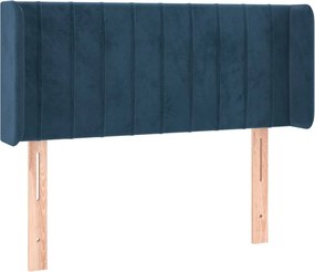 3119046 vidaXL Горна табла за легло, тъмносиня, 93x16x78/88 см, кадифе