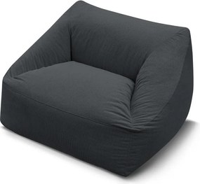 Тъмносив пуф от рипсено кадифе Lilibet – Bobochic Paris