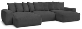 Сив ъглов диван от рипсено кадифе Voltaire – Bobochic Paris