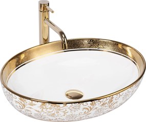 Умивалник за плот Rea Margot White/Gold